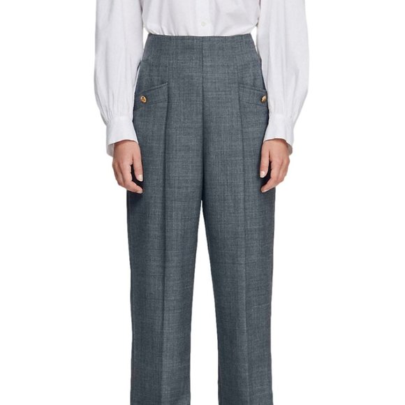 Sandro Clive Ankle Trousers in Dark Grey - Picture 2 of 8